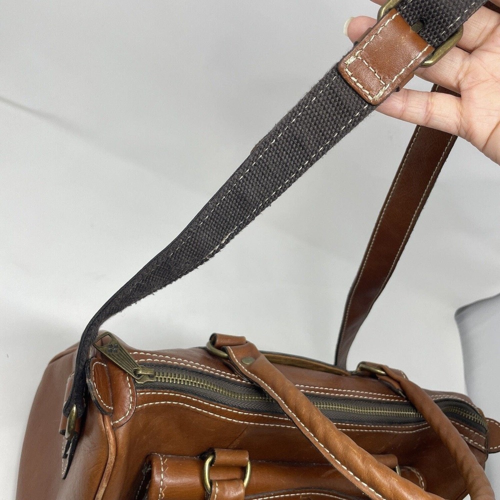 Patricia Nash Crossbody Tote Bag Cognac Brown Leather Handbag - Picture 16 of 16